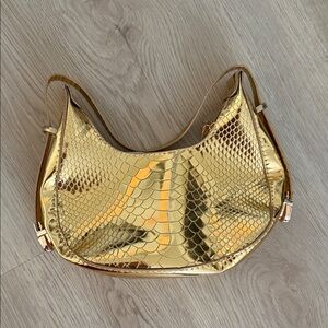 SHEIN Gold Textured Mini Bag